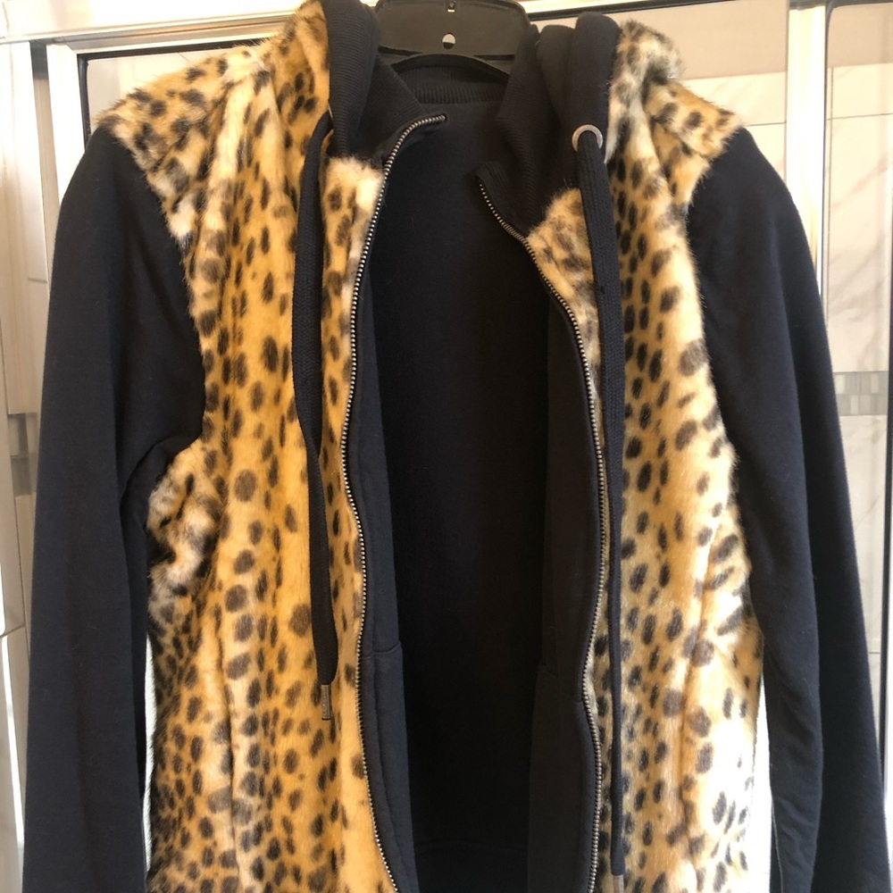 Juicy Couture reversible hoodie leopard print